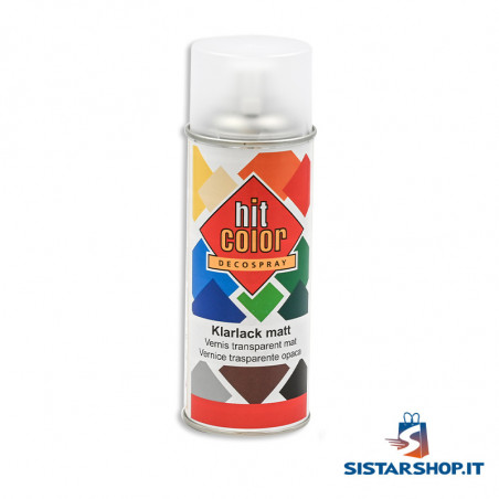 Hit Color - Vernice Spray Trasparente Opaco 400 ml