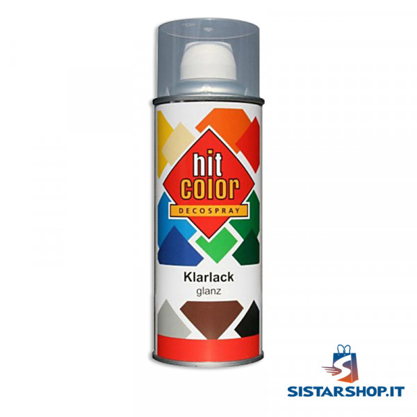 Rayher Vernice Acrilica Spray Trasparente Brillante – 200ml Per Interni/Esterni, Su Legno, Vetro, Metallo, Ecologica