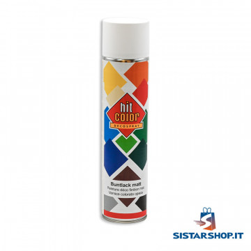 Hit Color Vernice Spray Effetto Opaco 600 ml Bianco